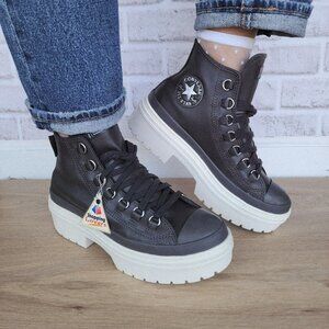 ⭐Converse Chuck Taylor Lugged Heel 9.5 Women Shoes Boots Brown Sneakers A12982C